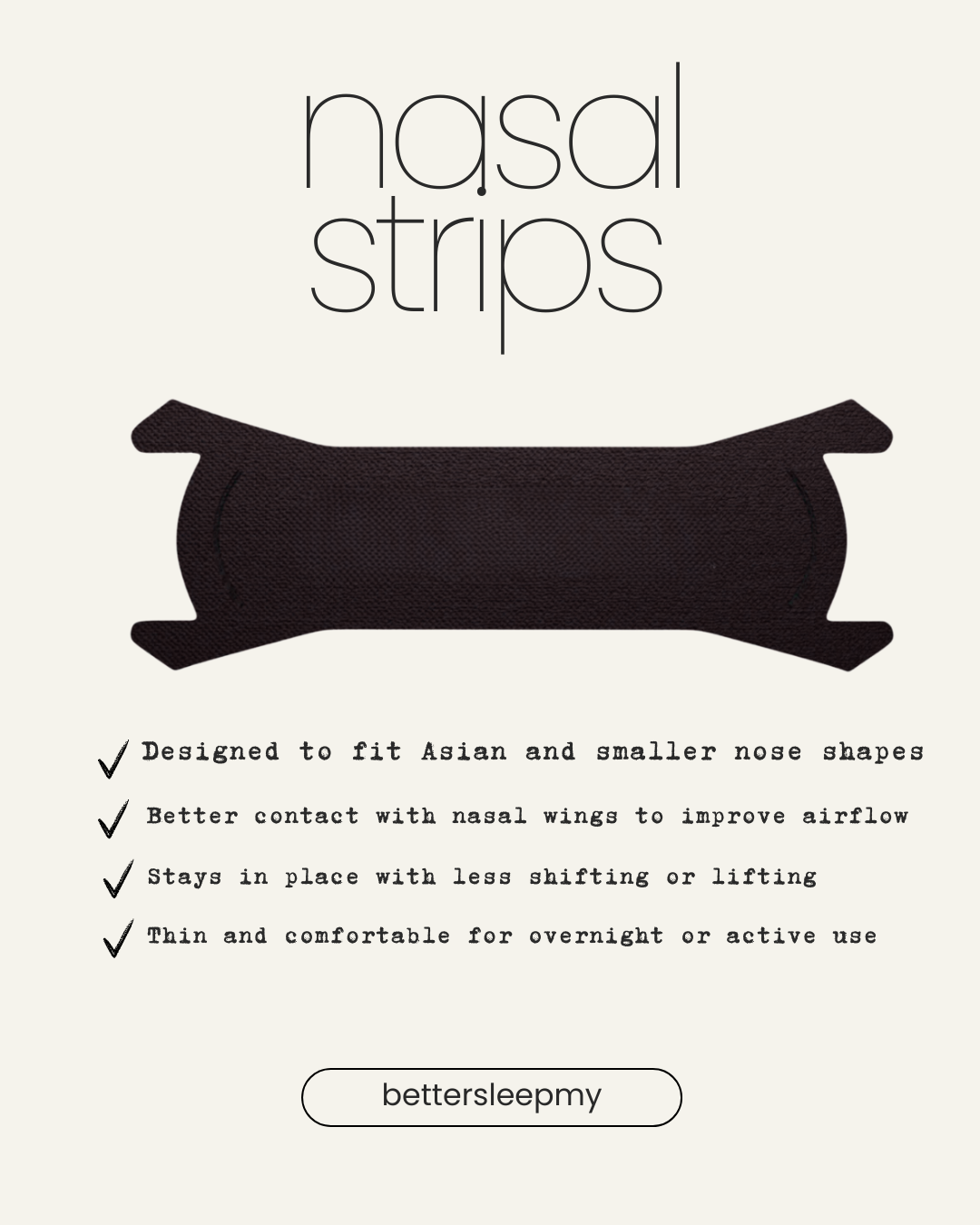 BetterSleep Wing-Shaped Nasal Strip (30Pcs)